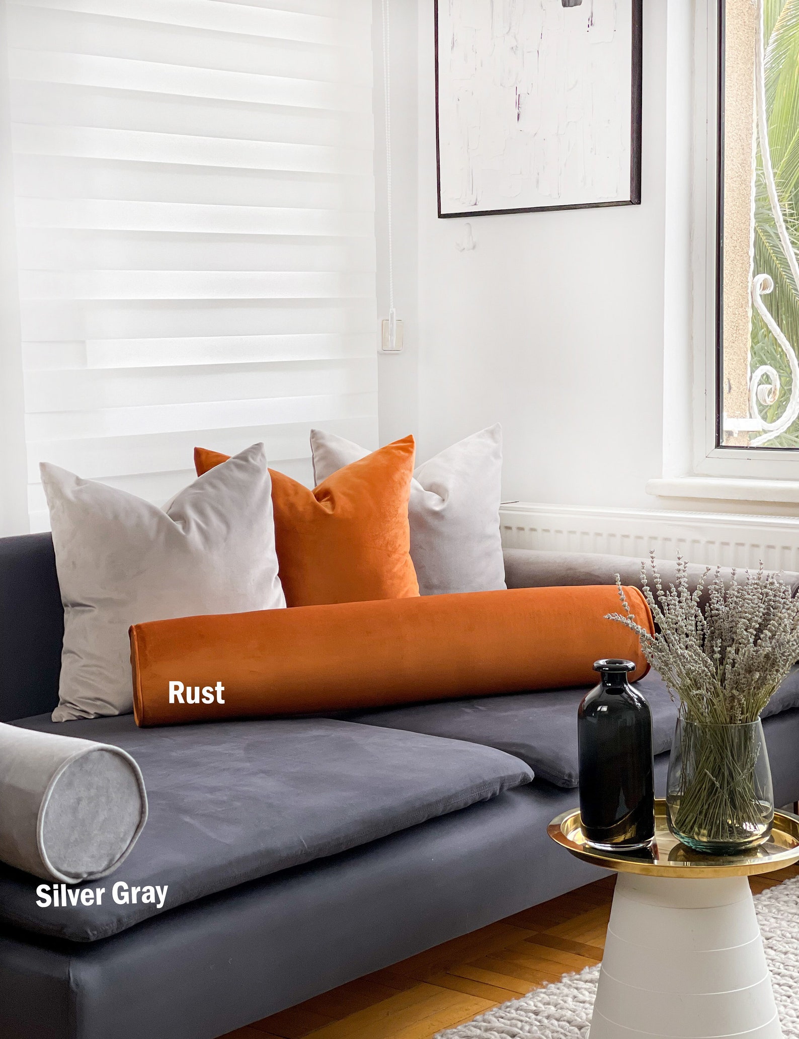 Luxury Velvet Bolster Throw Pillow Covercylindrical and Round Etsy