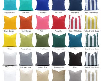 Outdoor Pillow Cover * Outdoor Decor *Sunbrella cushions cover *Outdoor Lumbar Throw Pillow Cover for a 20x20, 16x16, 18x18 Outdoor Seating