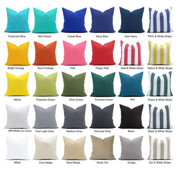 Outdoor Pillow Cover * Outdoor Decor *Sunbrella cushions cover *Outdoor Lumbar Throw Pillow Cover for a 20x20, 16x16, 18x18 Outdoor Seating