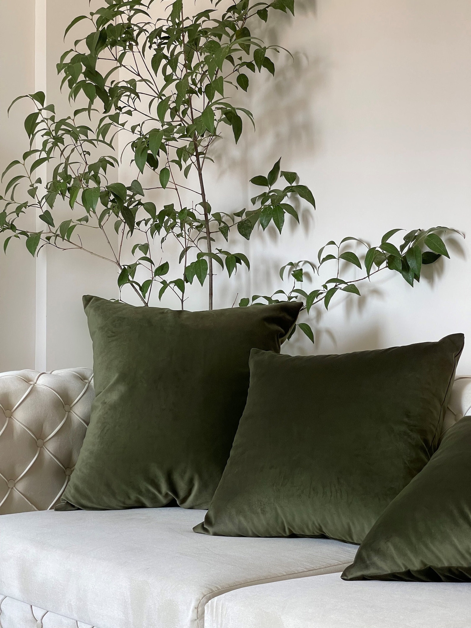 Moss Green Pillow Cover // Moss Green Velvet Pillow Cover // - Etsy