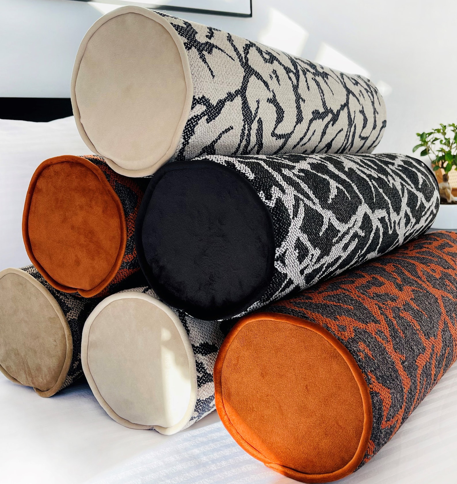 Extra Long Bolster Pillow Cover With Piping body Pillow Etsy