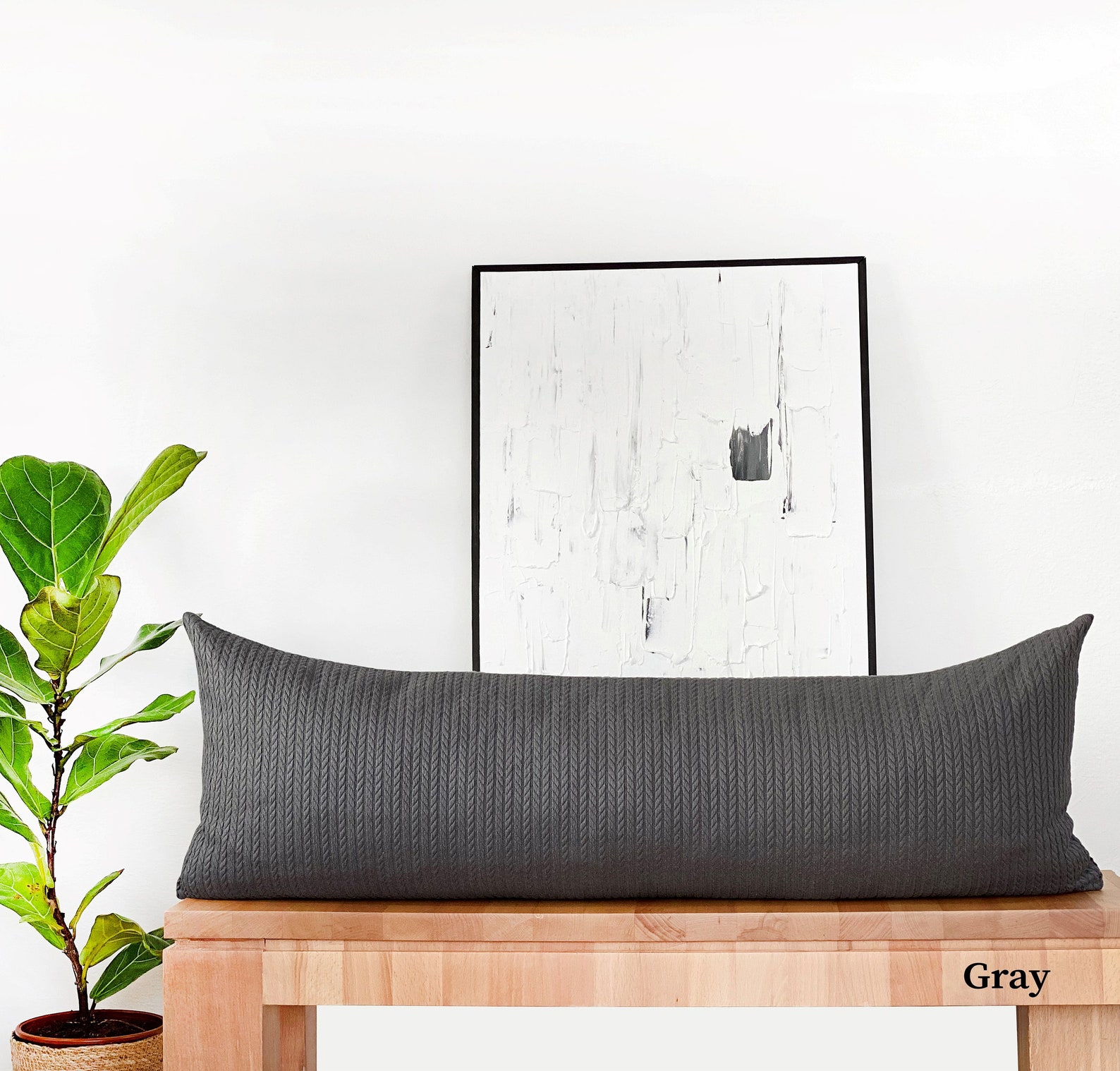 Extra Long Knit Lumbar Pillow Cover XL Lumbar Throw Pillow Etsy