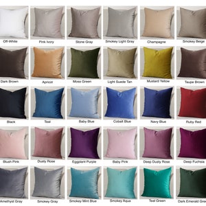 Housse de coussin en velours, housse de coussin en velours, taie d'oreiller en velours, 32 couleurs au choix image 1