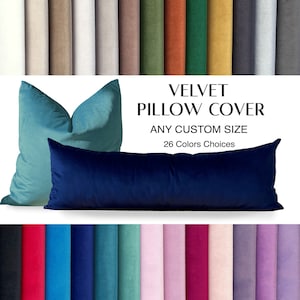 Any SİZE Velvet Pillow Cover *Extra Long Lumbar Pillow *Large Soft Male body pillow *Velvet Throw Pillow Cover *Velvet Cushion Cover