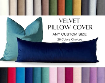 Any SİZE Velvet Pillow Cover *Extra Long Lumbar Pillow *Large Soft Male body pillow *Velvet Throw Pillow Cover *Velvet Cushion Cover