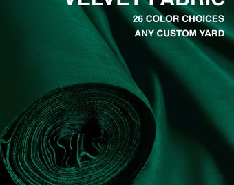 Upholstery Velvet Fabric by The Yard | 55" Wide, Non Stretch