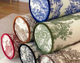 Duck Linen Bolster Pillow Cover with Piping *Bolster Sofa Pillow *Patio Pillow with Cording, Indoor Outdoor Waterproof Bench Cushion Cover
