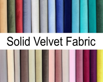 Solid Velvet Fabric - 55'' Wide by the yard - Upholstery Velvet Velvet Fabric - Fabric by the yard -  Upholstery & Furnishing Fabric