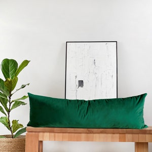 Emerald Green Lumbar Pillow Cover *Body pillow *Long Lumbar Pillow *Custom Body pillow *Neck pillow *Headboard pillow *All Sizes
