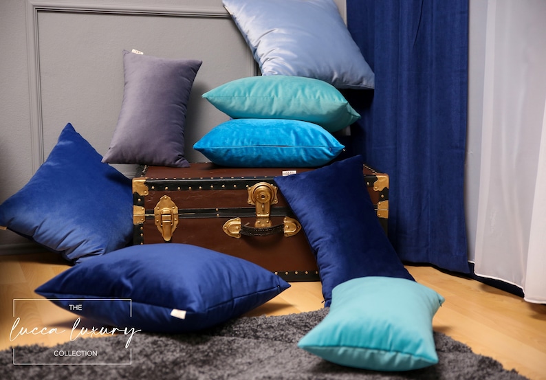 Lumbar Pillow Cover Custom Colour & Size Velvet Throw Etsy