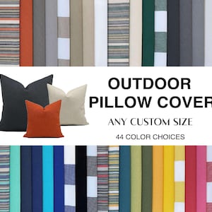 OUTDOOR Cushion Cover * Sofa Cushion Water/Stain Resistant Ocean Throw pillow cover *Dust Proof Beach pillow *Beach house decor *Boat gifts