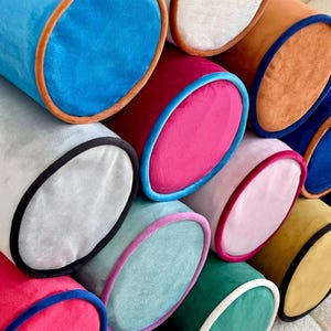 Bolster Kissenbezug mit Paspel *Zylinderkissen mit Paspel *Zylinderkissen mit Paspel *Individualisierbare Paspelfarben *Bolf-Kissenbezug mit Paspel