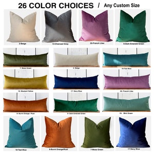 Any Size Soft Velvet Pillow Cover XL Velvet Lumbar Throw Pillow Cover Extra Long Custom Body Pillow Cushion for Bed Sofa 20x20 14x36 MORE image 7