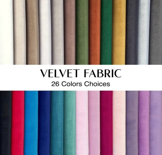Solid Upholstery Velvet Fabric by the yard  55'' Wide Upholstery & Furnishing Fabric Premium Velvet High Quality Velvet for chair sofa bench