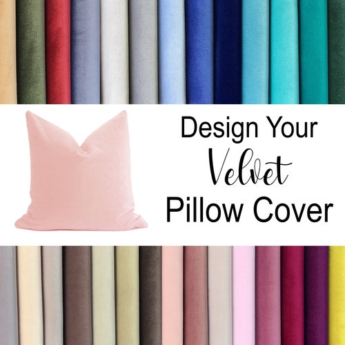 Dusty Pink Throw Pillow Cover Blush Velvet Pillow Solid Etsy