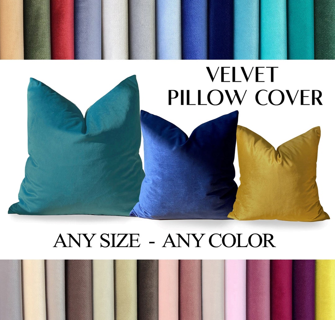 Velvet Pillow Cover With 32 Color Options, Soft Velvet Pillow Case