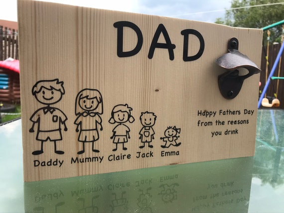 father's day bottle opener plaque