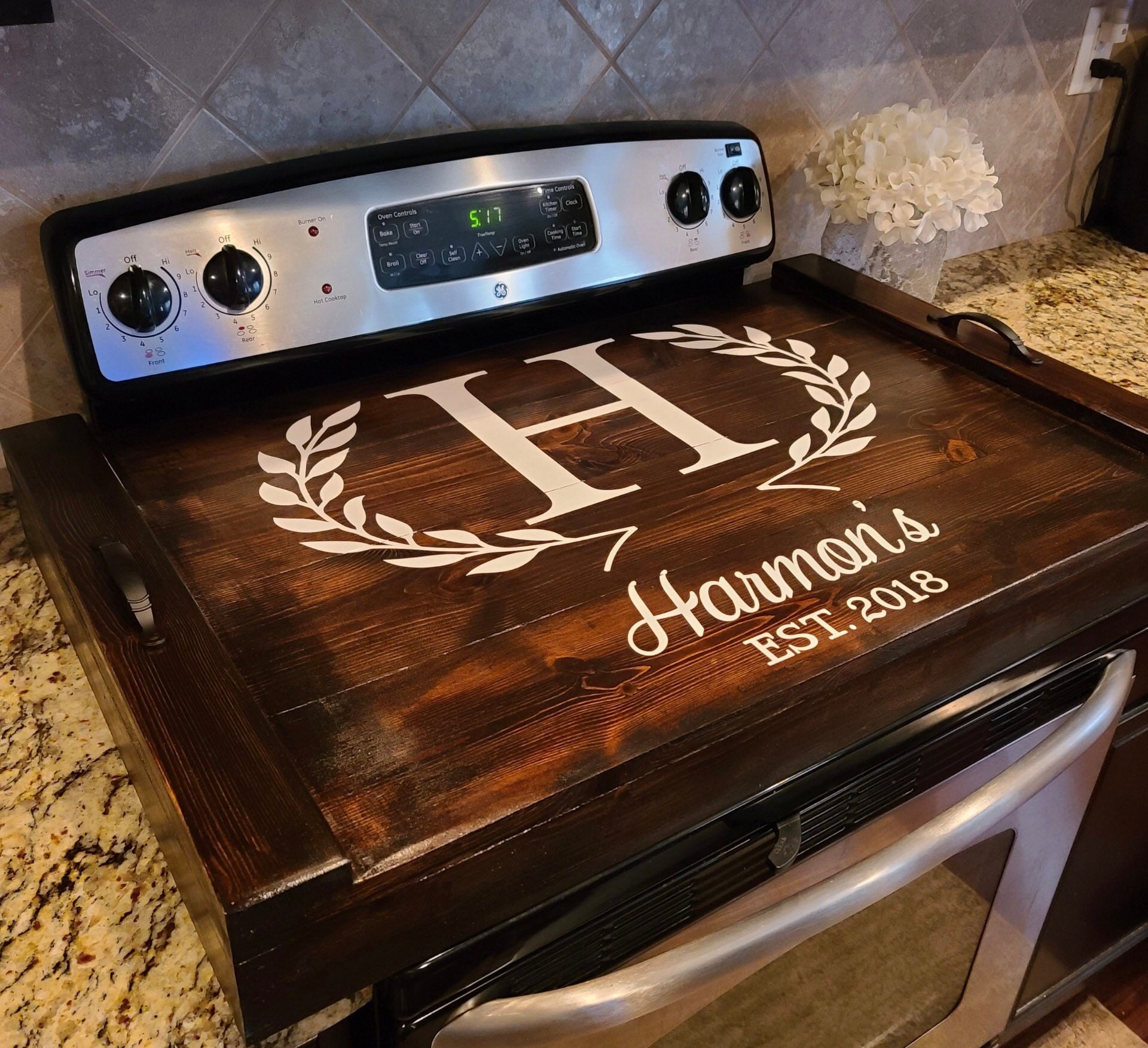 Stove Top Cover-Stove Cover-Noodle Board-Wood stove cover-Electric stove  cover-Gas stove cover-Farmhouse stove cover-kitchen decor-Gifts