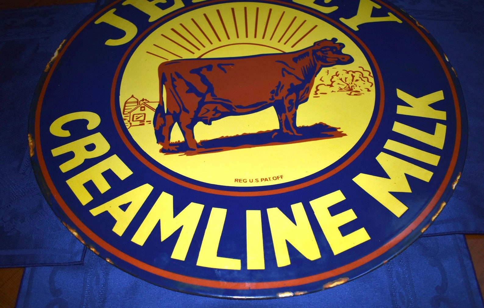 Jersey Creamline Milk 24 Double Sided Porcelain sign High Etsy