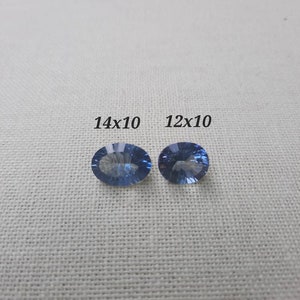 Iolite quartz oval gemstones, 12x10 14x10, millennium cut, intense sparkle, natural stone, well proportioned gems