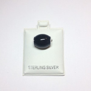 Black Onyx Natural Gemstone 925 Sterling Silver Pendant, slider pendant, bead pendant