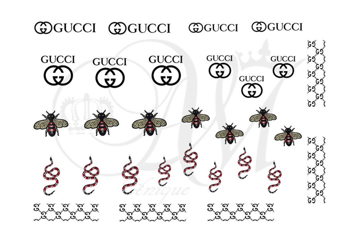 Gucci nail stickerGucci different styles nail stickergucci Etsy