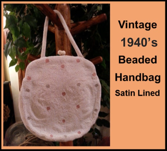 Vintage 1940's Beaded Handbag - image 1