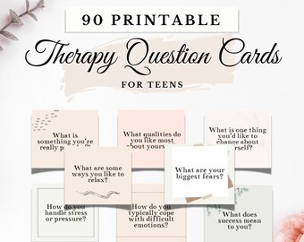 Therapy Question Cards for Teens: CBT Icebreakers (PDF)