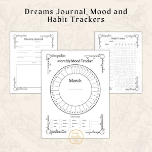 Witchy Printable Pages, Digital Book of Shadows, Printable Moon Phase Tracker, Witchcraft Grimoire, Printable Witch Planner Pages, Digital Spell Planner, Witchy Calendar, Printable Witchcraft Workbook, Digital Witchy Planner