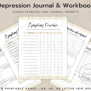Depression Therapy Journal for Mental Health With Mood Tracker and CBT ...