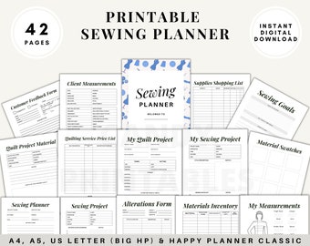 Sewing Planner Printable Sewing Project Planner Journal Quilting Sewing Organizer Notebook Sewing Tracker Sewing Diary Sewing Gift PDF