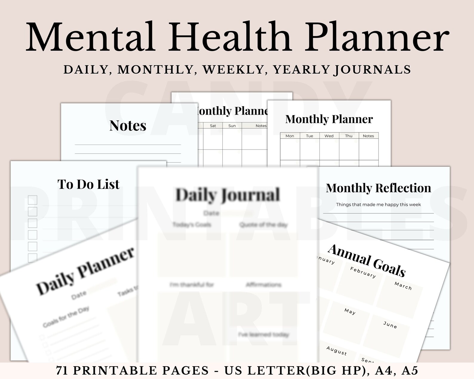 Mental Health Journal Printable Mental Health Planner - Etsy