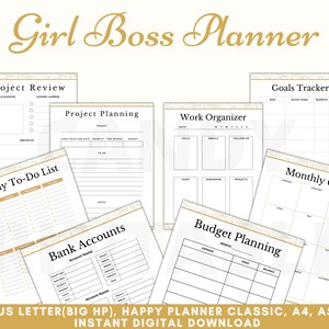 Girl Boss Planner Printable, Small Business Binder, Female Entrepreneur ...