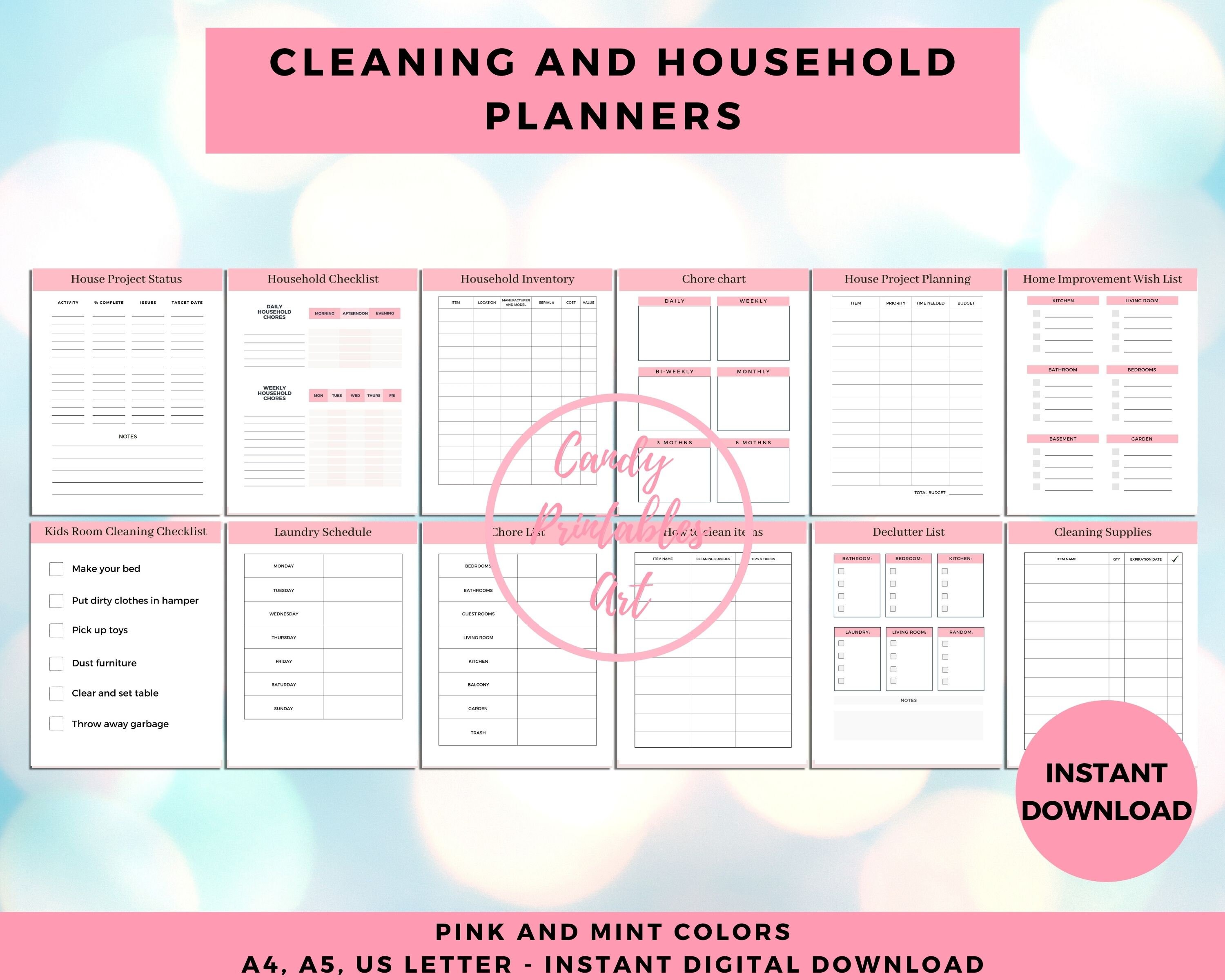 Home Organization Planner Home Management Planner Printable Etsy
