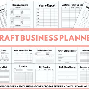 Craft Business Planner, Small Business Template for Shows &amp; Fairs ...