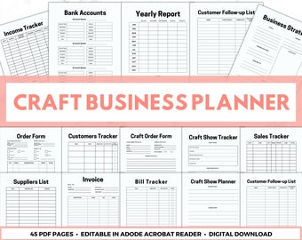Craft Business Planner: Small Business Template (Printable Binder)