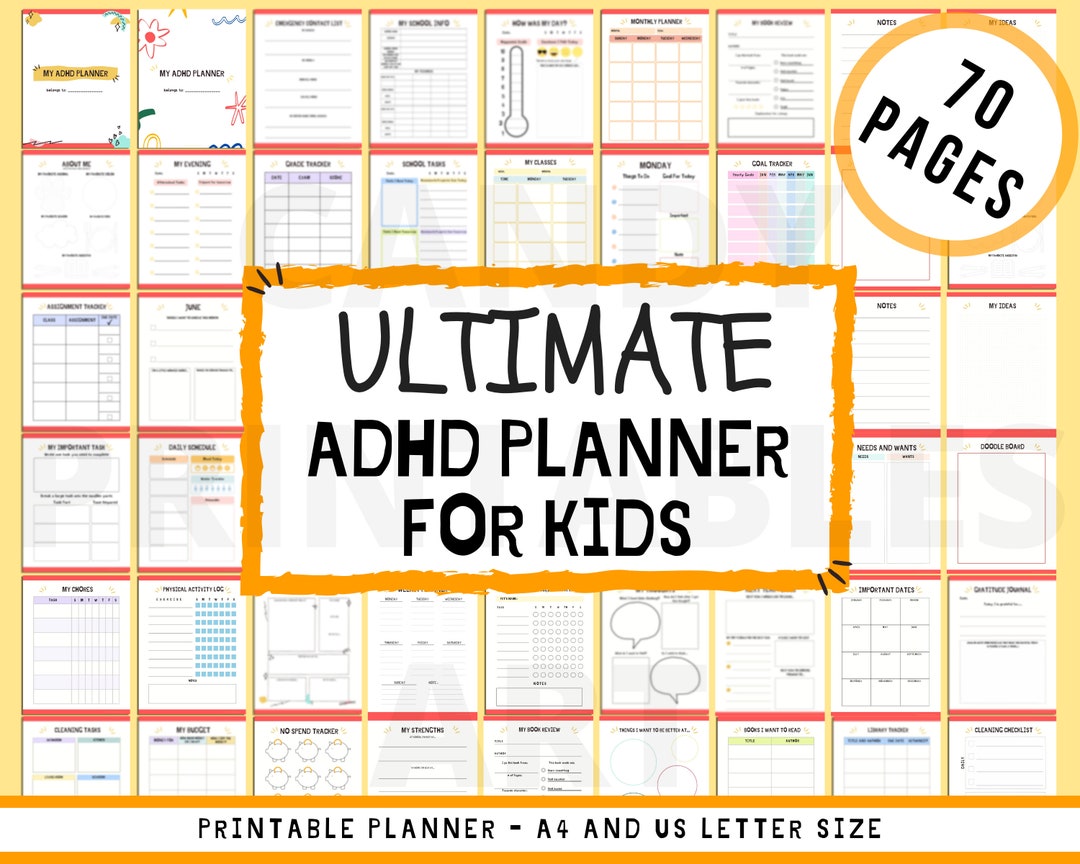 Kids ADHD Planner: Printable Daily Routine & Habit Tracker (PDF ...