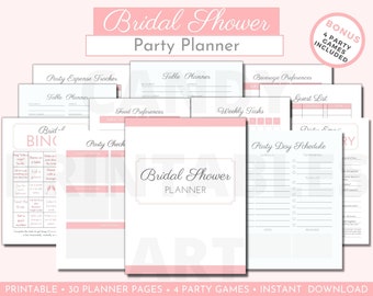 Maid of Honor Planner Printable, Bachelorette Party Planning Template, Bachelorette Weekend Planner, Bridal Shower Organizer