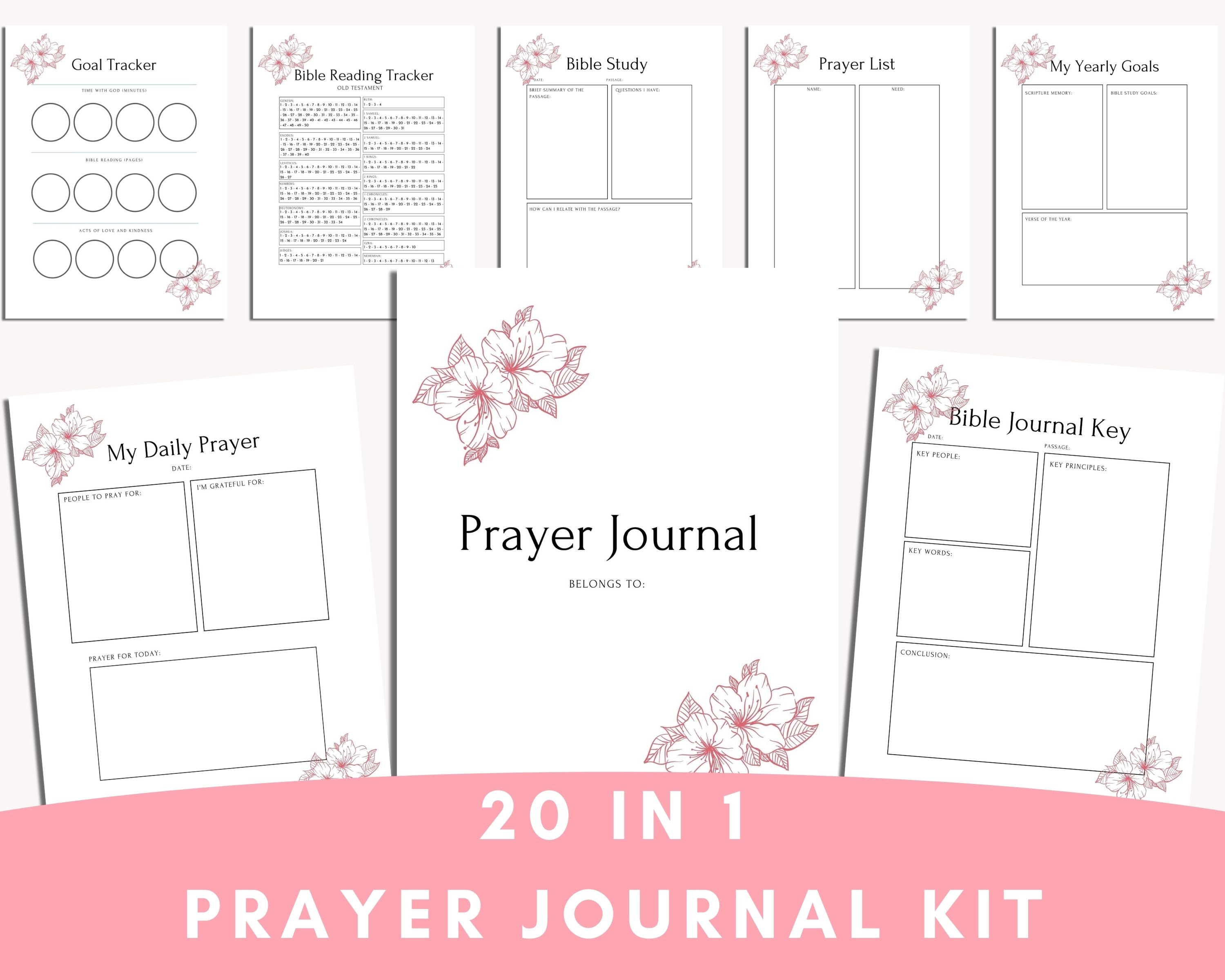 Paper Daily Devotional Prayer planner Prayer List Prayer journaling ...