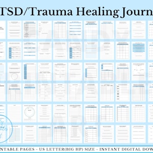 PTSD Worksheets Trauma Processing Journal Prompts ptsd Planner dbt CBT Worksheets For Adults Trauma Therapy Tools Template Symptom Tracker