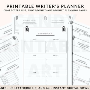 Author Planner printable