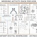 Kids Wedding Games Kids Activity Book for Wedding Activity Pack Kids Wedding Table Wedding Favors Coloring Pages - instant download 