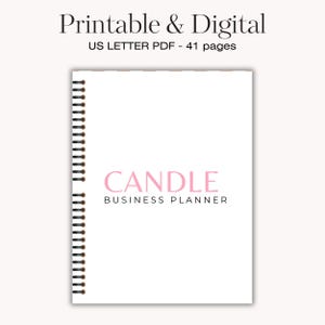 Candle Planner Printable | Candle Making Log Sheet | Wax Fragrance Ratio Tracker | Candle Business Planner | DIY Candle Journal PDF