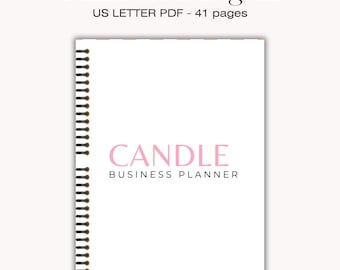 Candle Business Planner Printable: DIY Candle Making Log (PDF Download, 8.5x11 in
