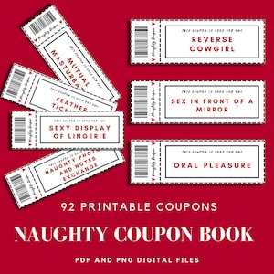 Sex Coupons, Printable Naughty Voucher Book for Him