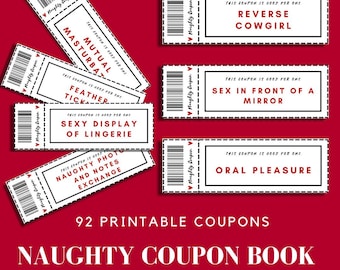 Sex Coupons, Printable Naughty Voucher Book for Him