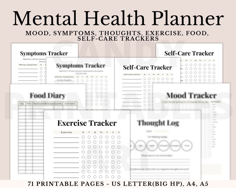 Mental Health Journal Printable Mental Health Planner - Etsy