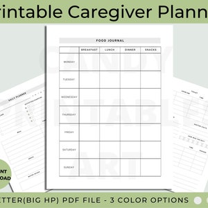 Caregiver Checklist, Printable for Seniors, Elderly Care Daily Log for ...