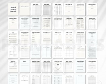 Mental Health Journal: Anxiety & Mood Tracker (Printable PDF)