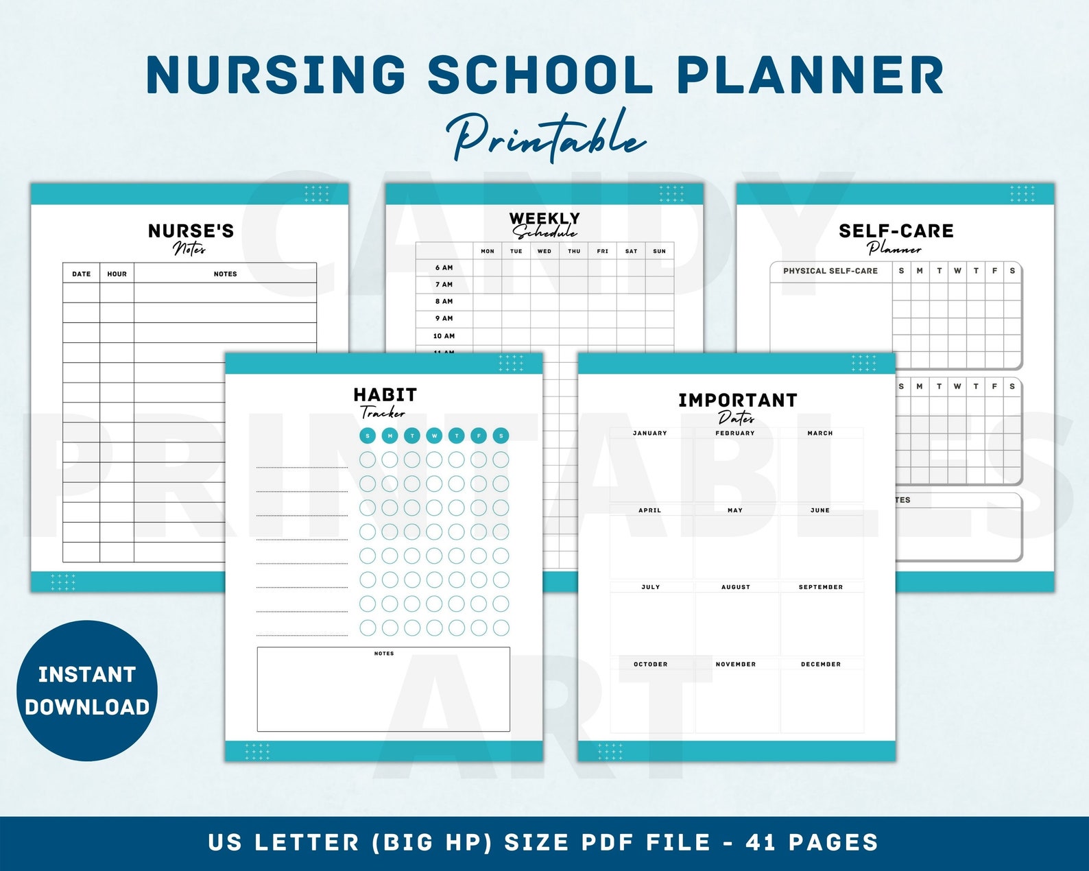 Nursing School Planner 2022 Nursing Report Sheet Nursing Etsy